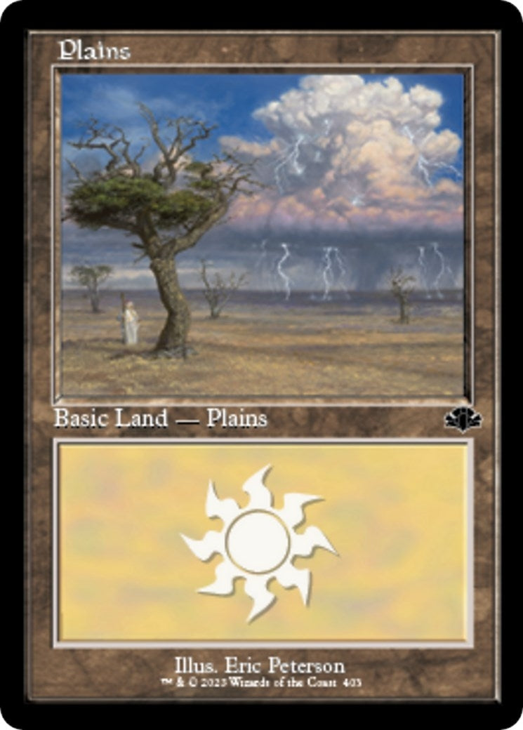 Image for Plains (403) (Retro Frame) (403) [Dominaria Remastered] - Magic: The Gathering