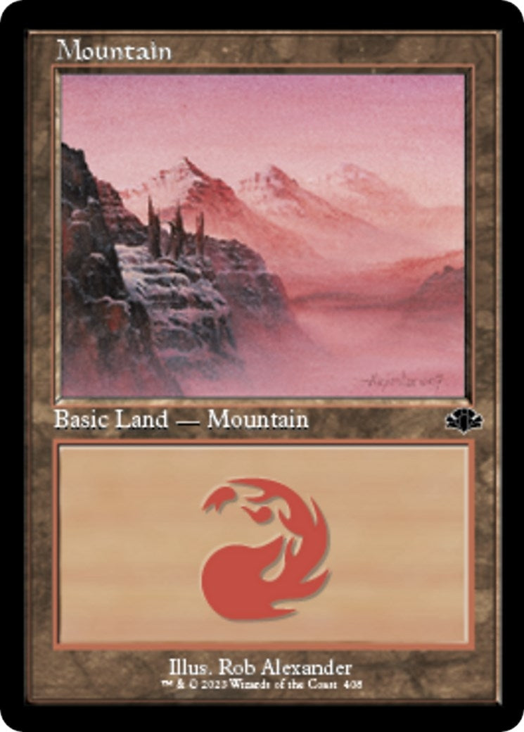 Image for Mountain (408) (Retro Frame) (408) [Dominaria Remastered] - Magic: The Gathering