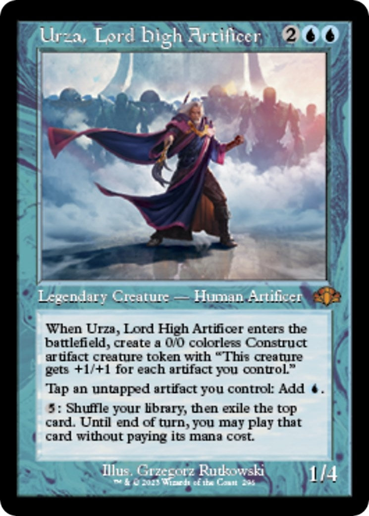 Image for Urza, Lord High Artificer (Retro Frame) (296) [Dominaria Remastered] - Magic: The Gathering