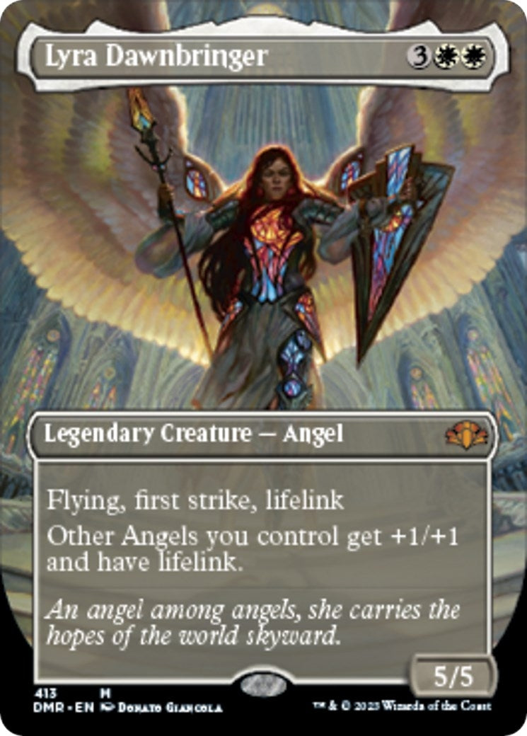 Image for Lyra Dawnbringer (Borderless) (413) [Dominaria Remastered] - Magic: The Gathering