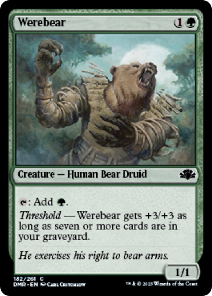 Image for Werebear (182) [Dominaria Remastered] - Magic: The Gathering