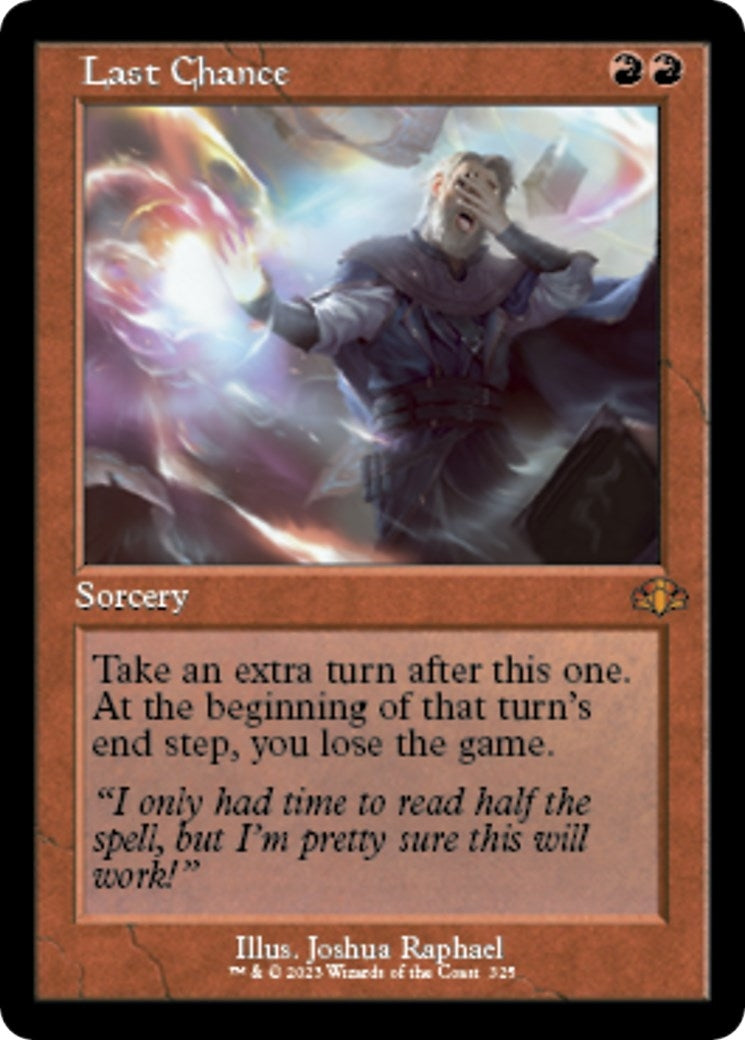 Image for Last Chance (Retro Frame) (325) [Dominaria Remastered] - Magic: The Gathering