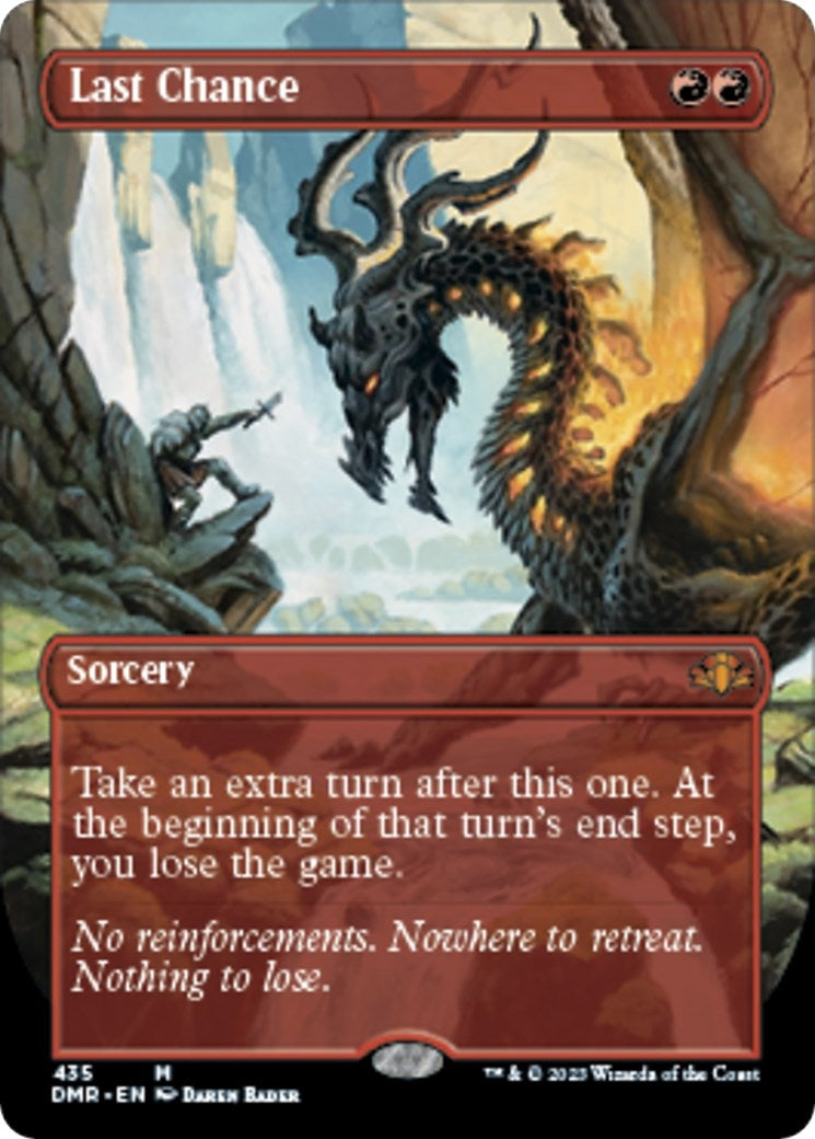 Image for Last Chance (Borderless) (435) [Dominaria Remastered] - Magic: The Gathering
