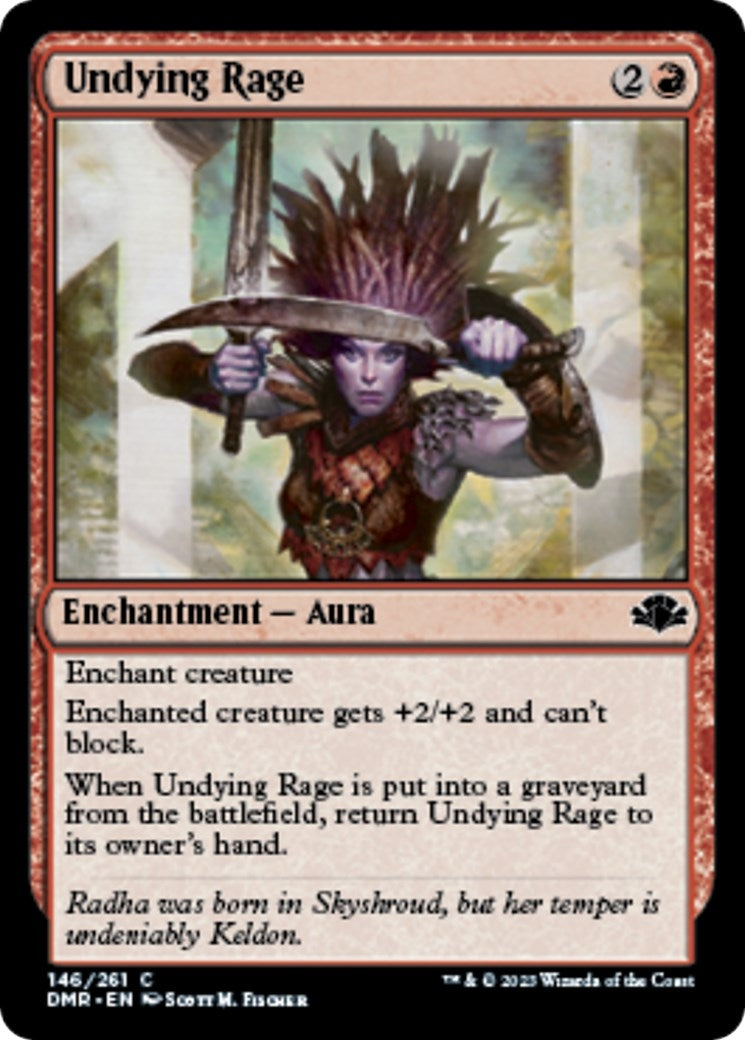 Image for Undying Rage (146) [Dominaria Remastered] - Magic: The Gathering