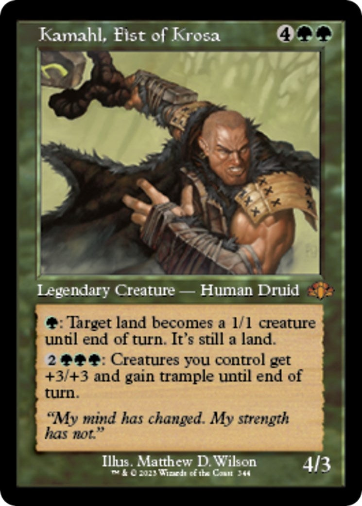 Image for Kamahl, Fist of Krosa (Retro Frame) (344) [Dominaria Remastered] - Magic: The Gathering