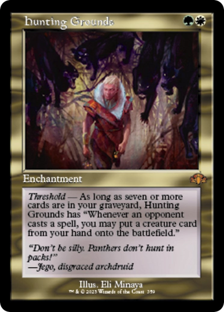 Image for Hunting Grounds (Retro Frame) (359) [Dominaria Remastered] - Magic: The Gathering