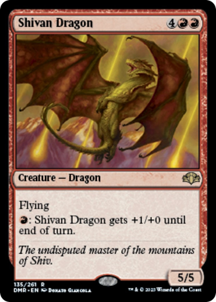 Image for Shivan Dragon (135) [Dominaria Remastered] - Magic: The Gathering