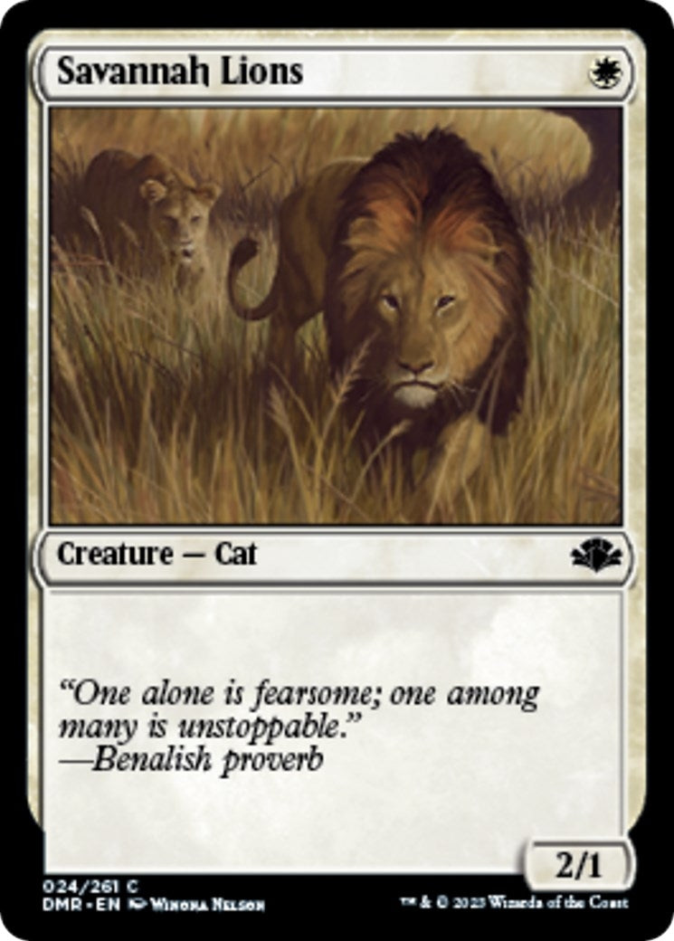Image for Savannah Lions (24) [Dominaria Remastered] - Magic: The Gathering