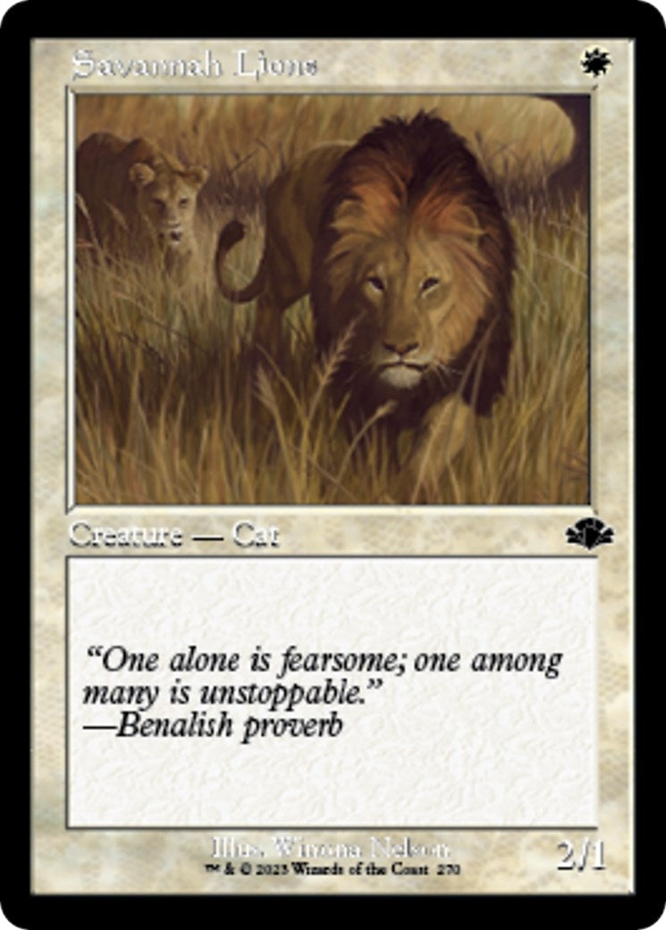 Image for Savannah Lions (Retro Frame) (270) [Dominaria Remastered] - Magic: The Gathering