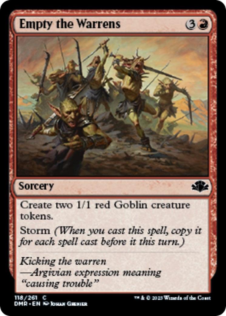 Image for Empty the Warrens (118) [Dominaria Remastered] - Magic: The Gathering