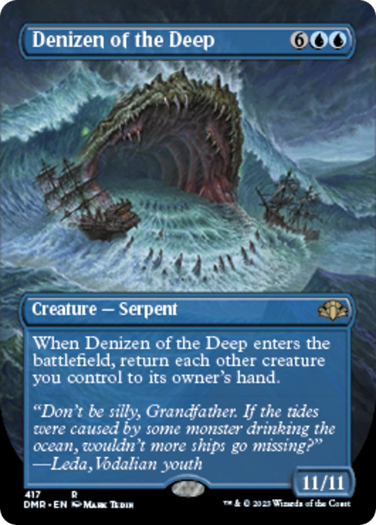 Image for Denizen of the Deep (Borderless) (417) [Dominaria Remastered] - Magic: The Gathering