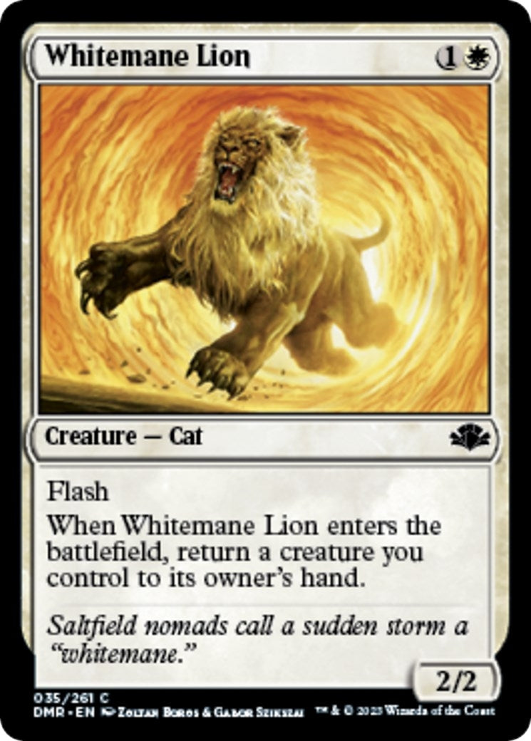 Image for Whitemane Lion (35) [Dominaria Remastered] - Magic: The Gathering