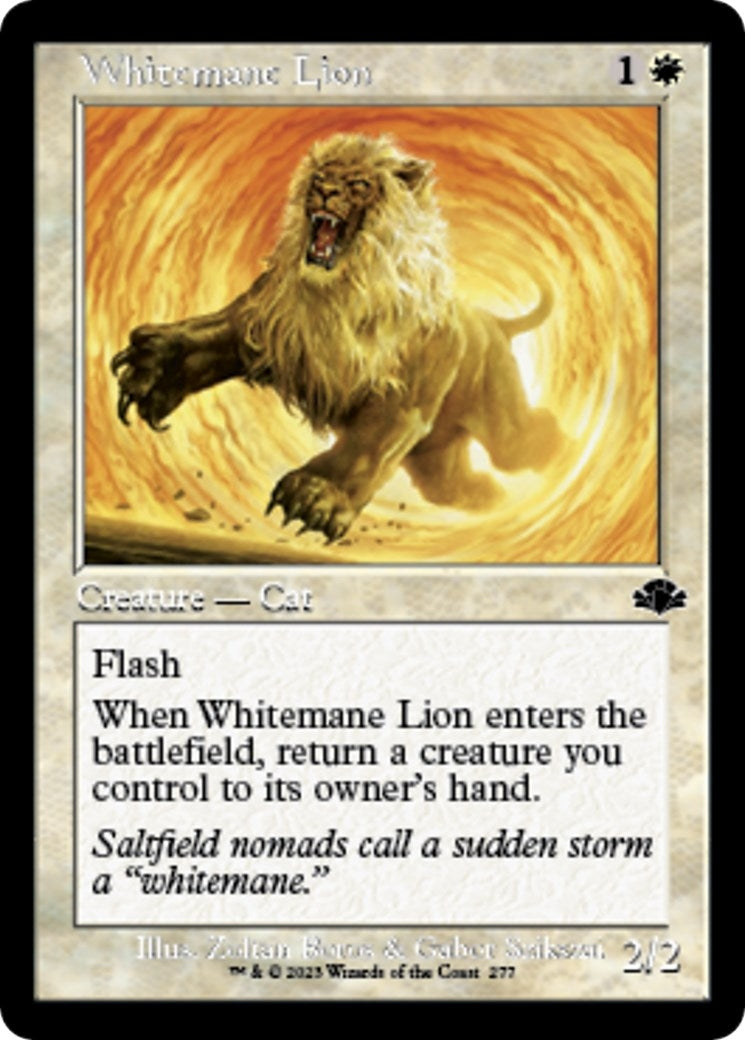 Image for Whitemane Lion (Retro Frame) (277) [Dominaria Remastered] - Magic: The Gathering