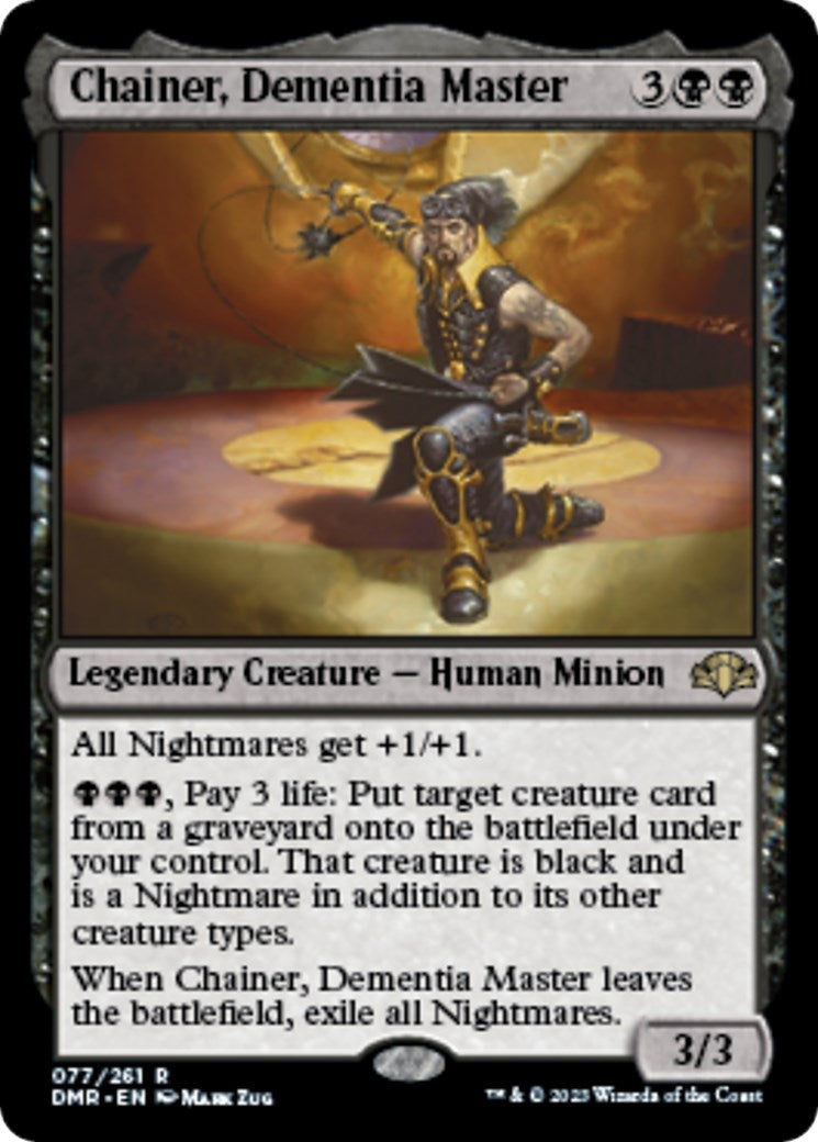 Image for Chainer, Dementia Master (77) [Dominaria Remastered] - Magic: The Gathering