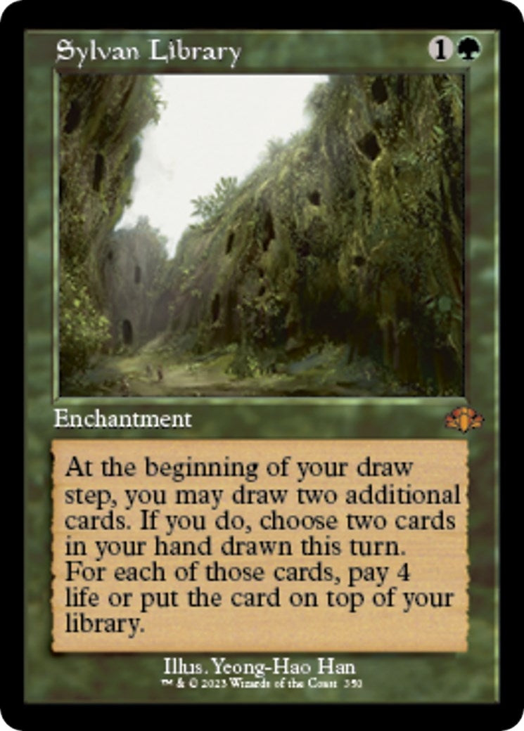 Image for Sylvan Library (Retro Frame) (350) [Dominaria Remastered] - Magic: The Gathering