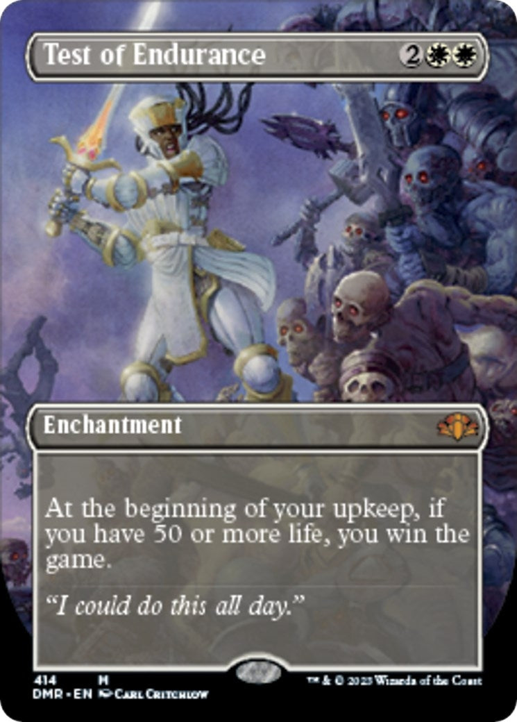 Image for Test of Endurance (Borderless) (414) [Dominaria Remastered] - Magic: The Gathering