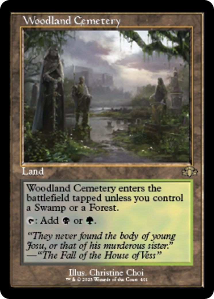 Image for Woodland Cemetery (Retro Frame) (401) [Dominaria Remastered] - Magic: The Gathering