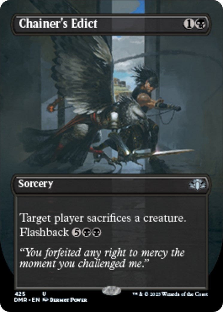 Image for Chainer's Edict (Borderless) (425) [Dominaria Remastered] - Magic: The Gathering