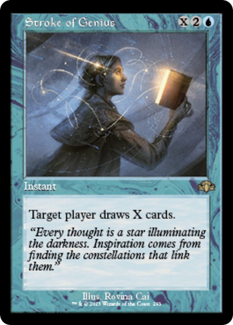 Image for Stroke of Genius (Retro Frame) (293) [Dominaria Remastered] - Magic: The Gathering