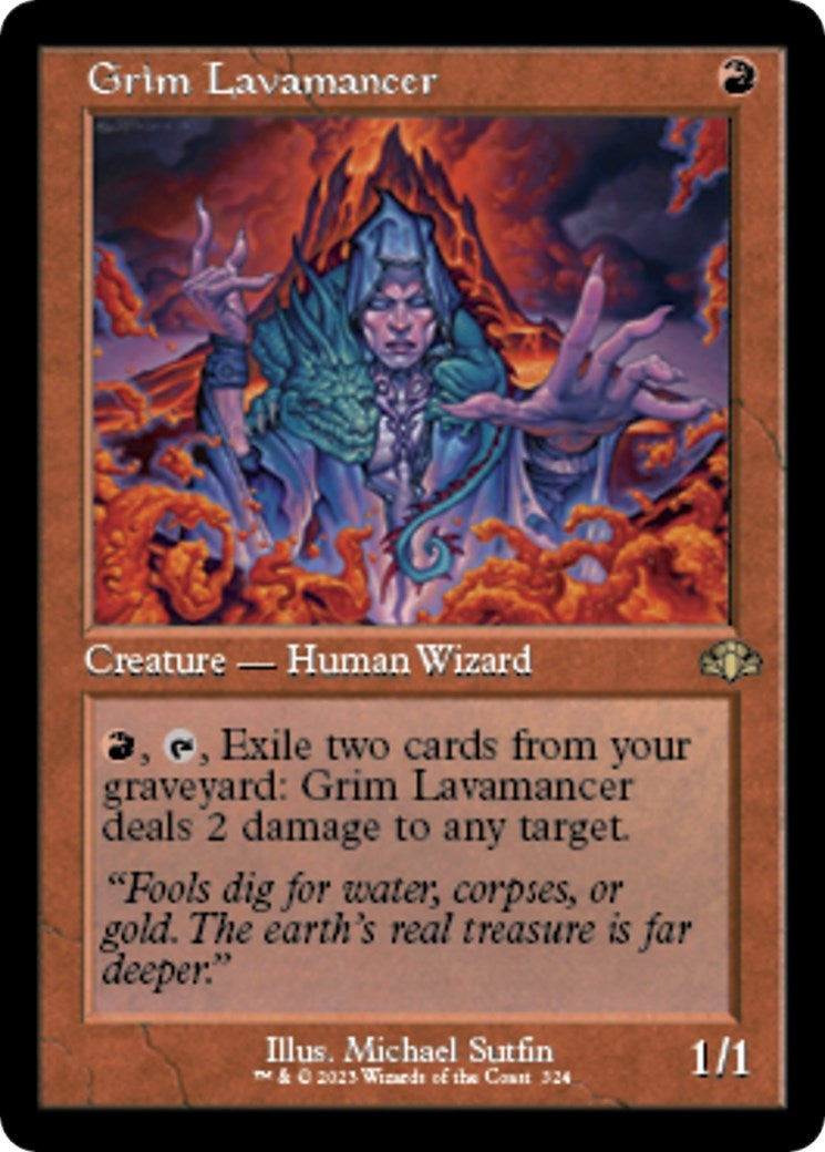 Image for Grim Lavamancer (Retro Frame) (324) [Dominaria Remastered] - Magic: The Gathering