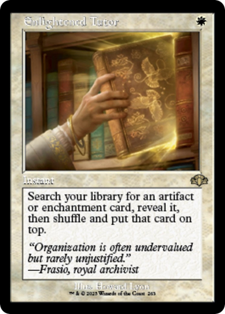 Image for Enlightened Tutor (Retro Frame) (263) [Dominaria Remastered] - Magic: The Gathering
