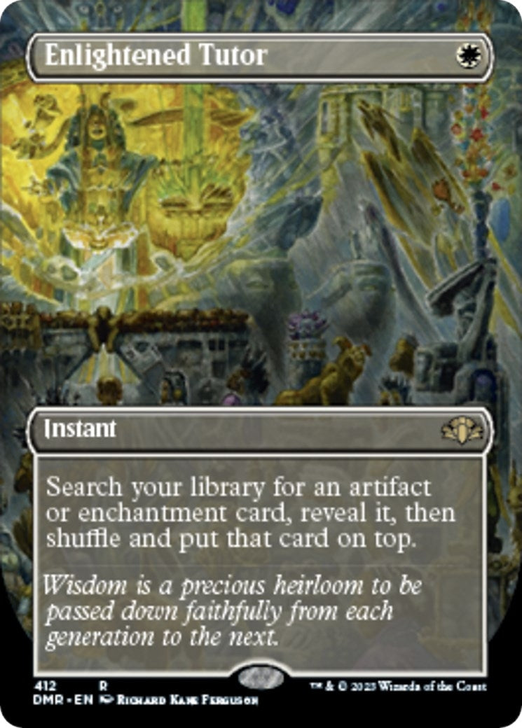 Image for Enlightened Tutor (Borderless) (412) [Dominaria Remastered] - Magic: The Gathering