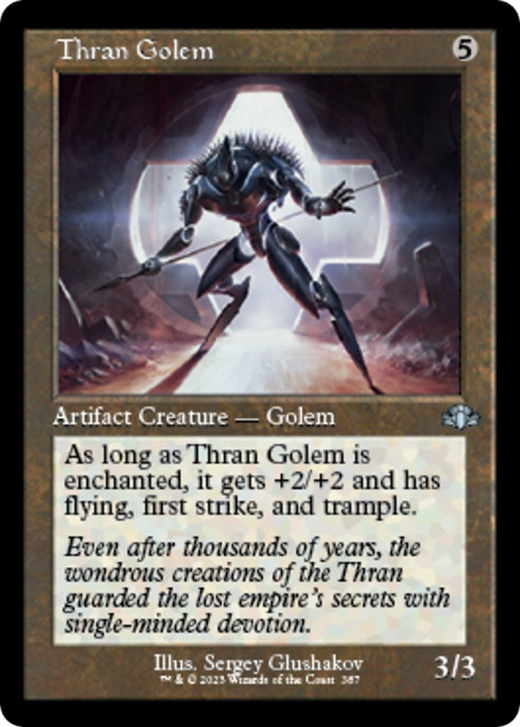 Image for Thran Golem (Retro Frame) (387) [Dominaria Remastered] - Magic: The Gathering