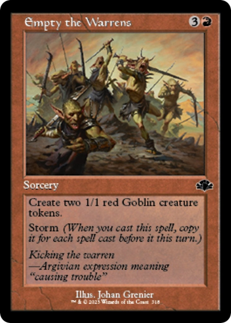 Image for Empty the Warrens (Retro Frame) (318) [Dominaria Remastered] - Magic: The Gathering