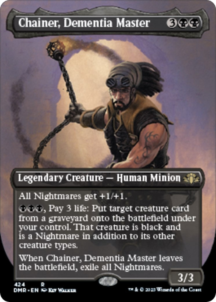 Image for Chainer, Dementia Master (Borderless) (424) [Dominaria Remastered] - Magic: The Gathering