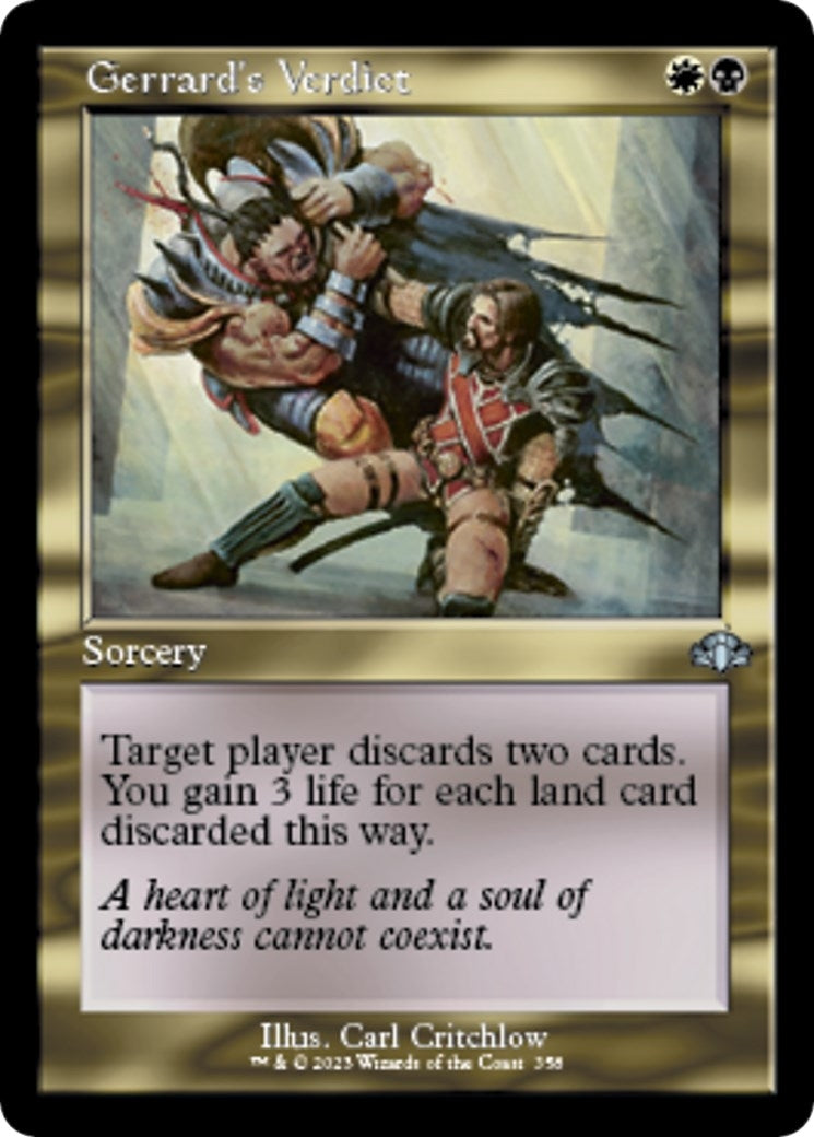 Image for Gerrard's Verdict (Retro Frame) (358) [Dominaria Remastered] - Magic: The Gathering