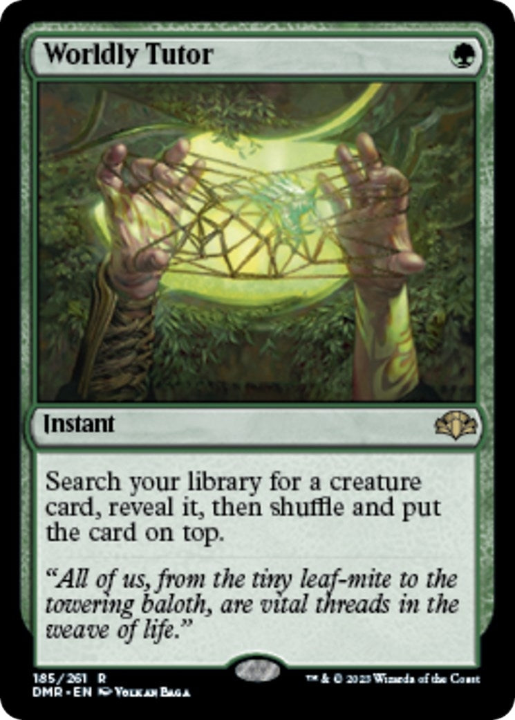 Image for Worldly Tutor (185) [Dominaria Remastered] - Magic: The Gathering