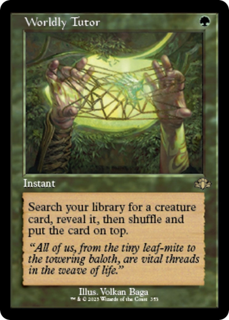 Image for Worldly Tutor (Retro Frame) (353) [Dominaria Remastered] - Magic: The Gathering