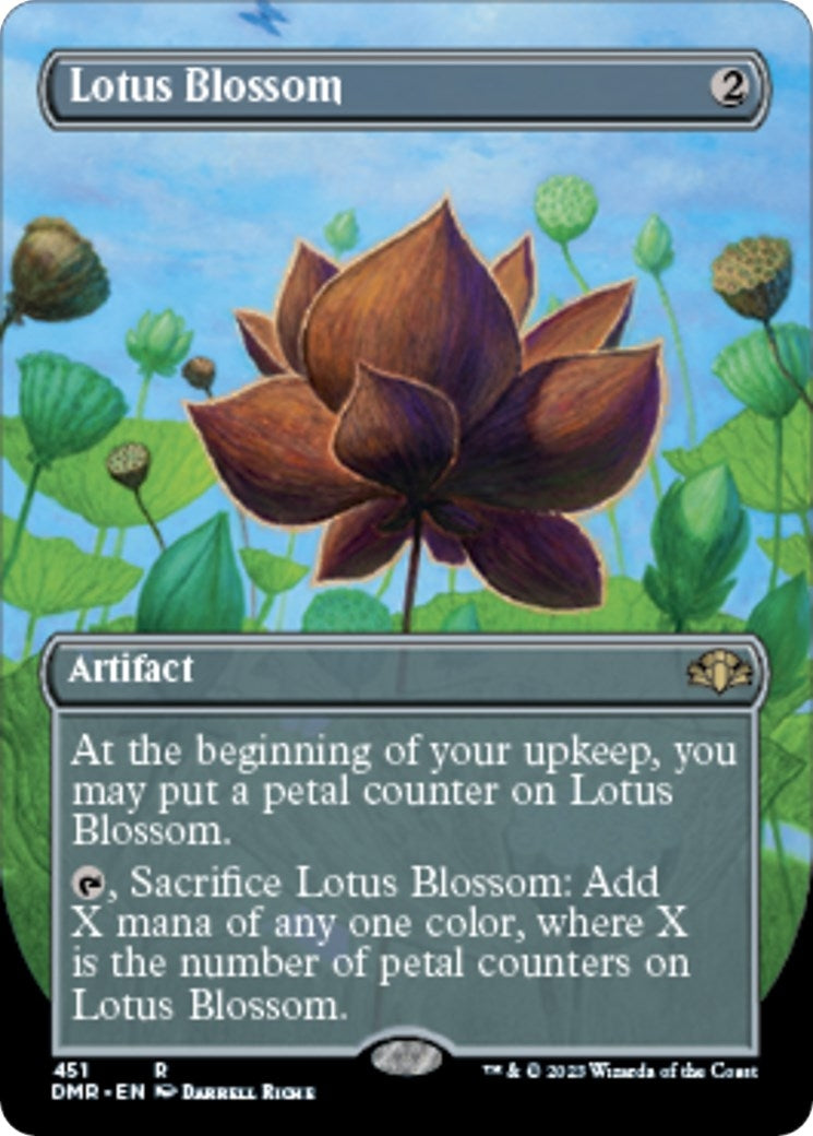Image for Lotus Blossom (Borderless) (451) [Dominaria Remastered] - Magic: The Gathering