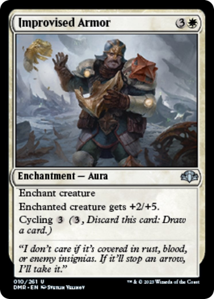 Image for Improvised Armor (10) [Dominaria Remastered] - Magic: The Gathering