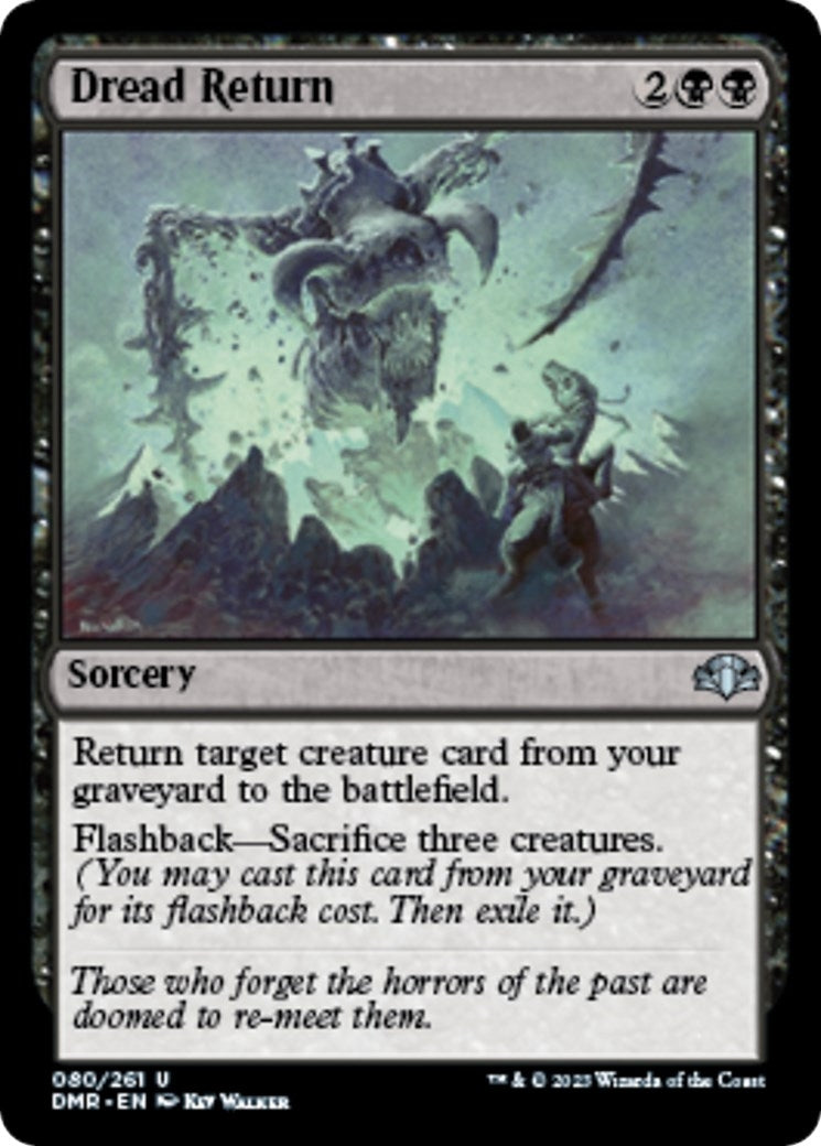 Image for Dread Return (80) [Dominaria Remastered] - Magic: The Gathering