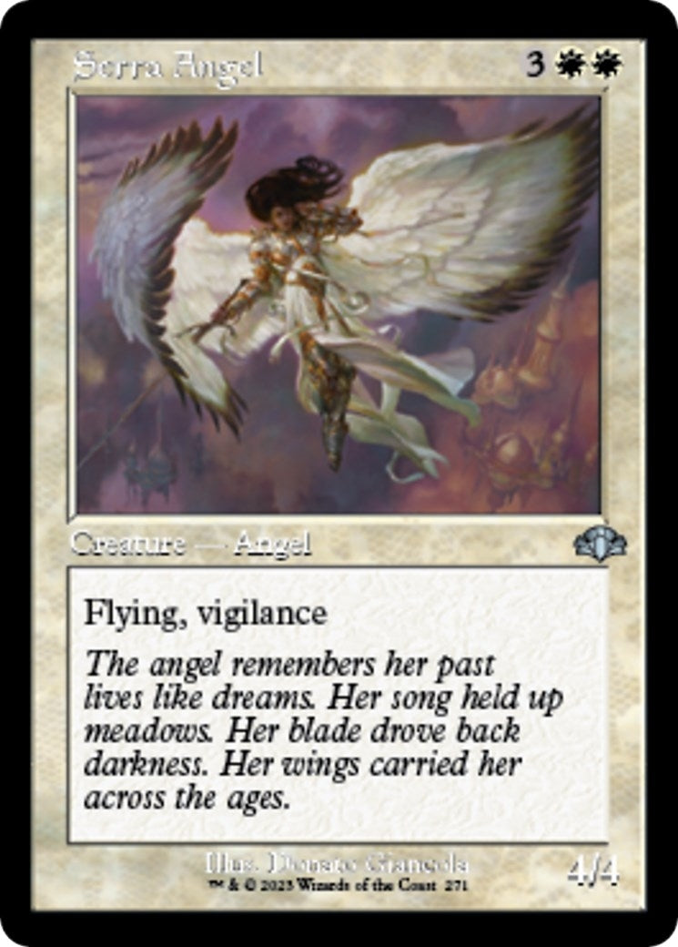 Image for Serra Angel (Retro Frame) (271) [Dominaria Remastered] - Magic: The Gathering