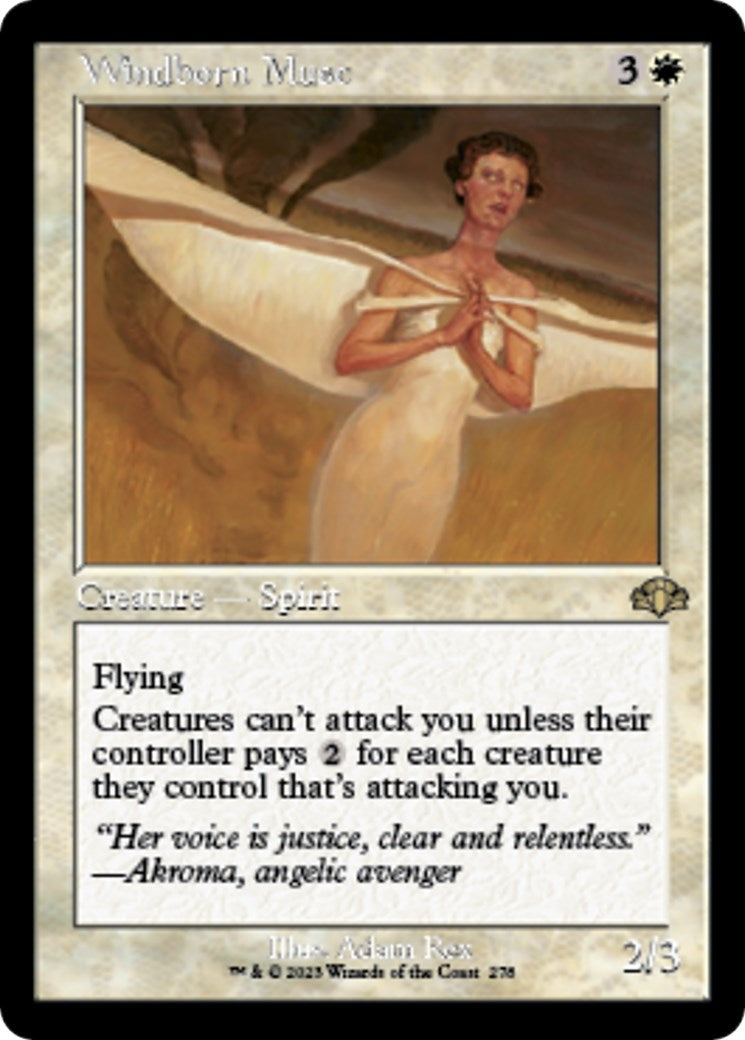 Image for Windborn Muse (Retro Frame) (278) [Dominaria Remastered] - Magic: The Gathering