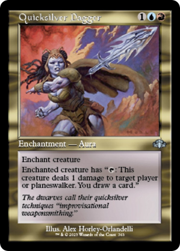 Image for Quicksilver Dagger (Retro Frame) (363) [Dominaria Remastered] - Magic: The Gathering
