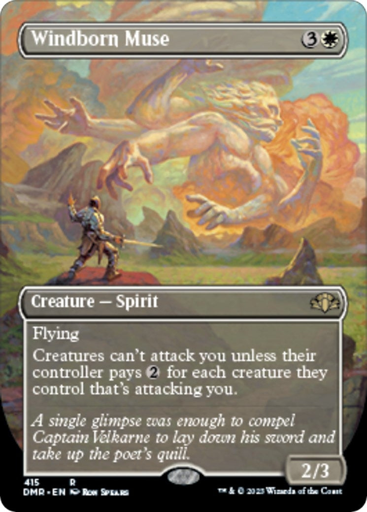 Image for Windborn Muse (Borderless) (415) [Dominaria Remastered] - Magic: The Gathering