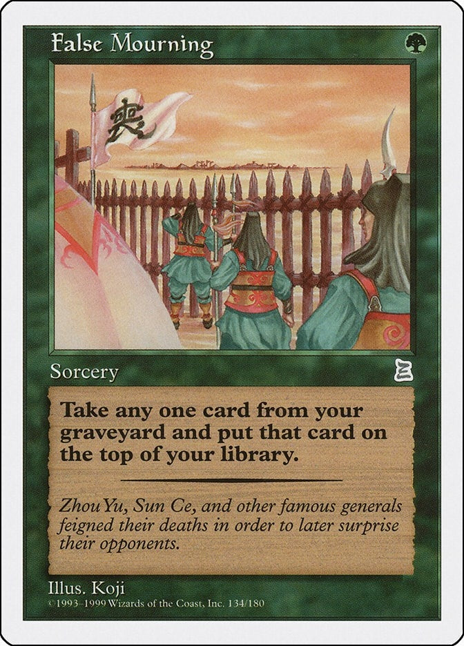 Image for False Mourning (134) [Portal Three Kingdoms] - Magic: The Gathering