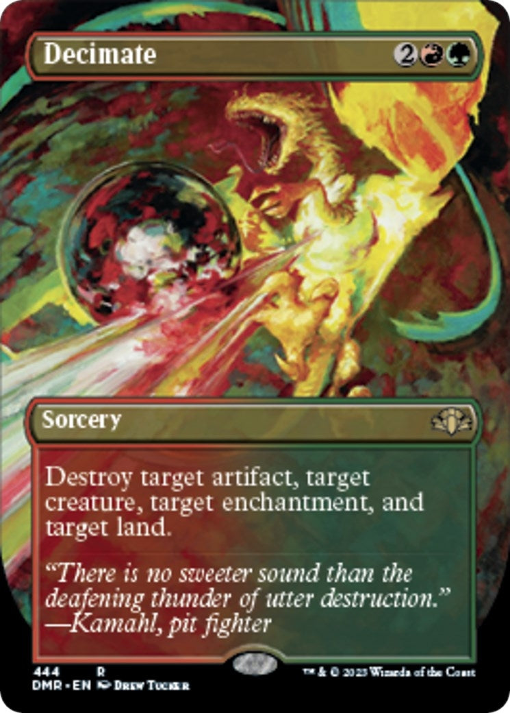 Image for Decimate (Borderless) (444) [Dominaria Remastered] - Magic: The Gathering