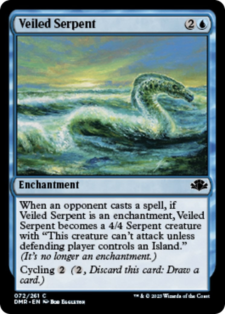 Image for Veiled Serpent (72) [Dominaria Remastered] - Magic: The Gathering