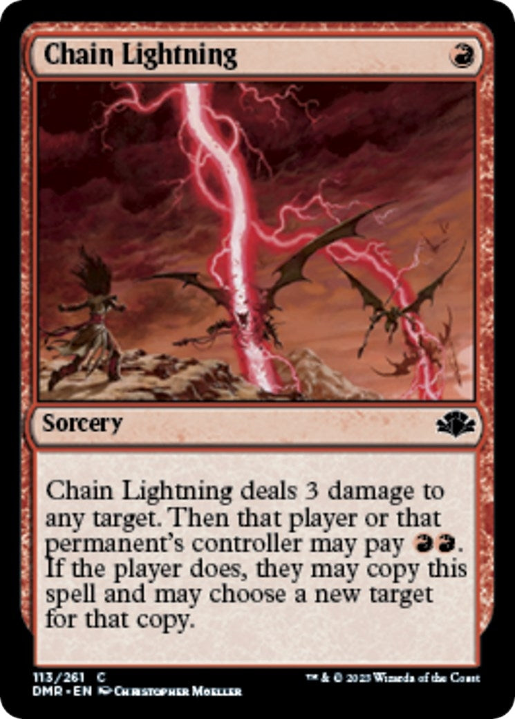 Image for Chain Lightning (113) [Dominaria Remastered] - Magic: The Gathering