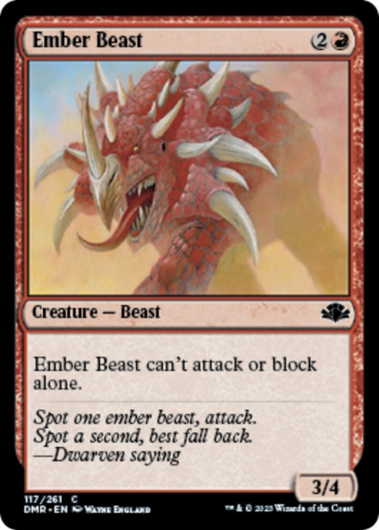 Image for Ember Beast (117) [Dominaria Remastered] - Magic: The Gathering