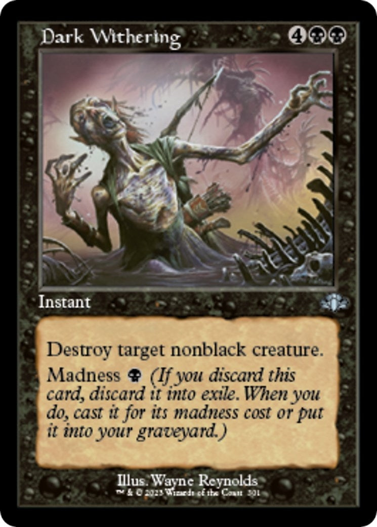 Image for Dark Withering (Retro Frame) (301) [Dominaria Remastered] - Magic: The Gathering