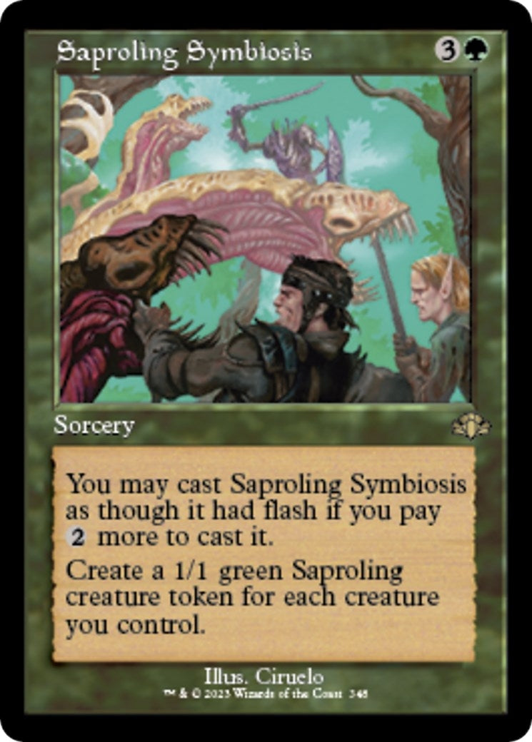 Image for Saproling Symbiosis (Retro Frame) (348) [Dominaria Remastered] - Magic: The Gathering