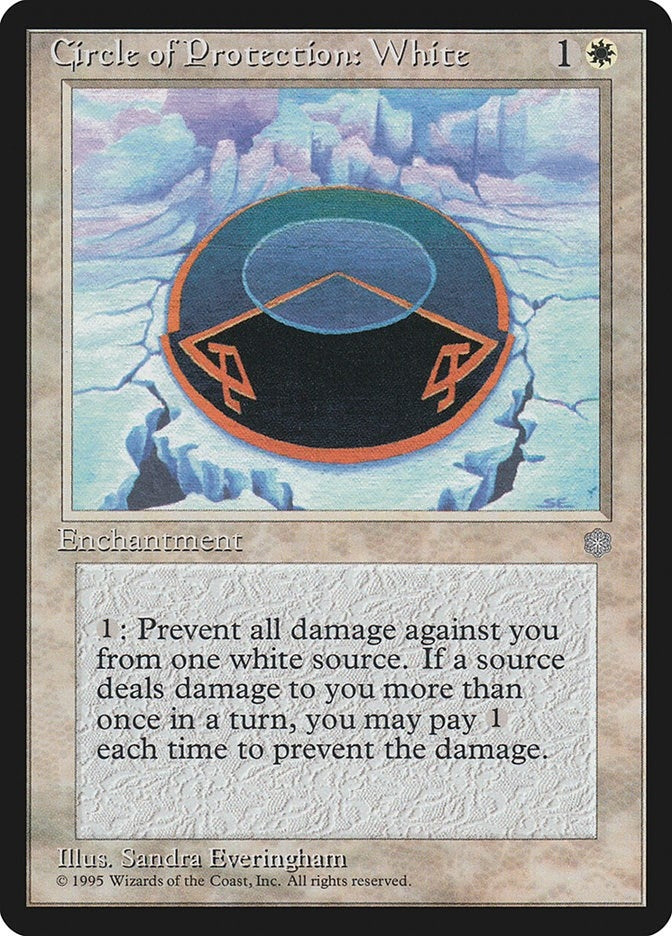 Image for Circle of Protection: White [Ice Age] - Magic: The Gathering