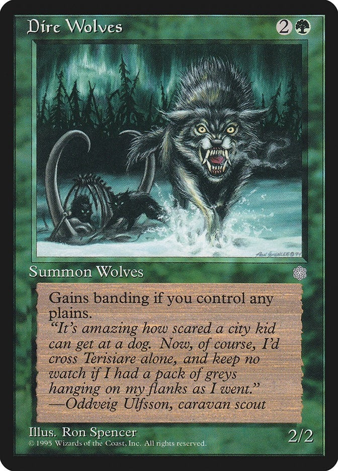 Image for Dire Wolves [Ice Age] - Magic: The Gathering