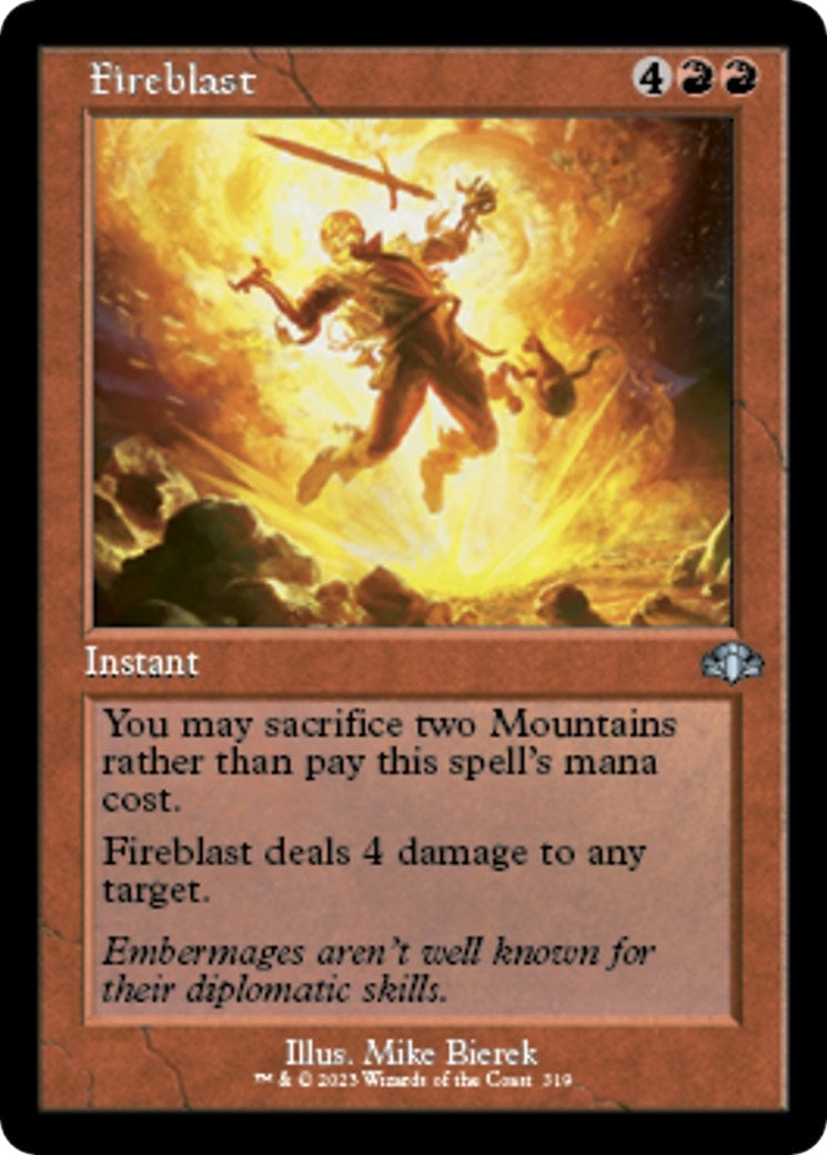 Image for Fireblast (Retro Frame) (319) [Dominaria Remastered] - Magic: The Gathering