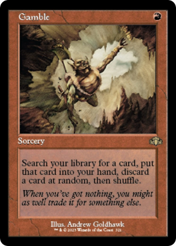 Gamble (Retro Frame) (321) [Dominaria Remastered]